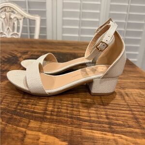 Adrienne Vittadini Ivory Block Heel Dress Shoes